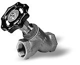 BB menetes karmantyús szelep, DIN 2999 PN 10, ferde szelepházas